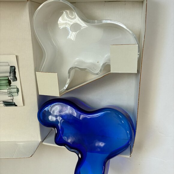 iittala Alvar Aalto Collection Glass Bowls - Set of 2 - NEW - Picture 4 of 8